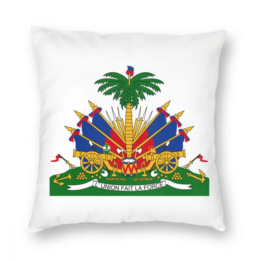 

Coat Of Arms Of Haiti Pattern Throw Pillow Covers Square Pillows Case Decorative Bedroom Livingroom Sofa with Zipper