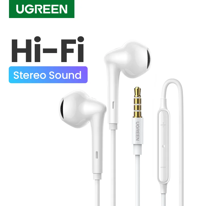 Ugreen 3.5Mm Usb Tipo C Lightning Mfi Auricolari Cablati Certificati Cuffie Con Microfono Stereo Hifi Con Cancellazione Del Rumore
