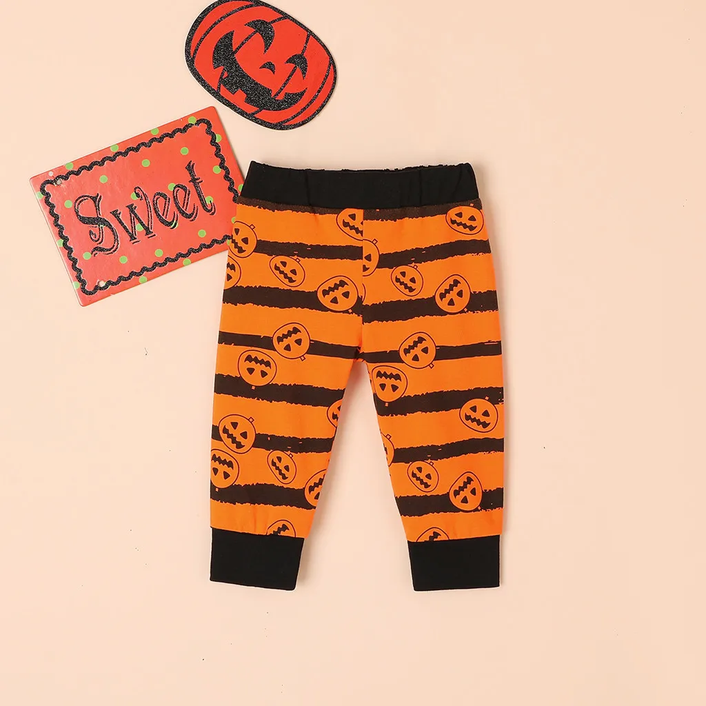 clothing-set costume party-wear Newborn Infant cute Baby Boys Girls Letter Romper Pants Hat Halloween 3pc Outfits Set new