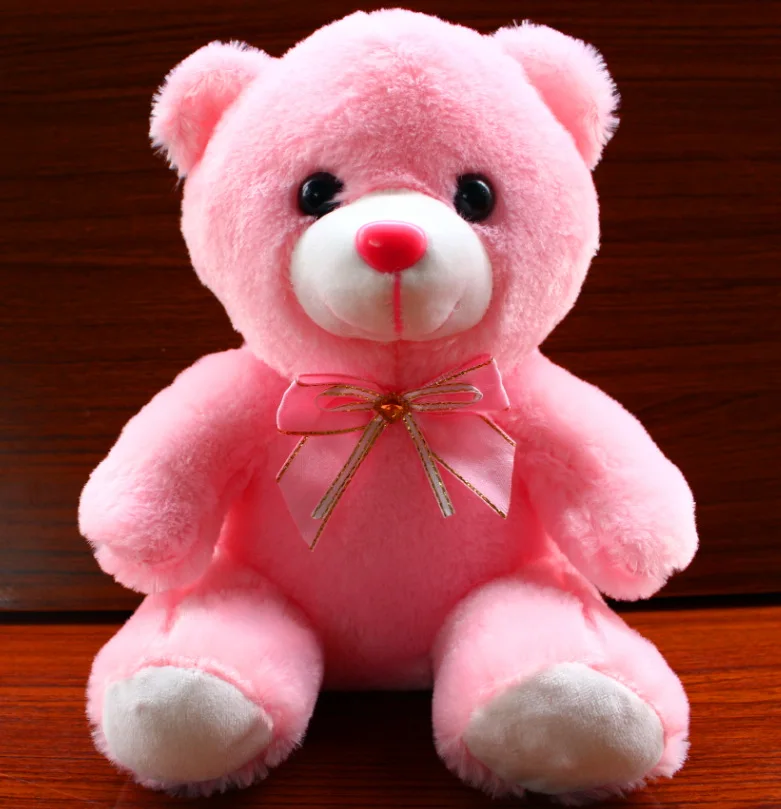 22 см сердце, Мишка Тедди Мягкие животные плюшевые игрушки милые плюшевые куклы для ребенка подарок на Рождество Дети Мягкие я люблю тебя медведи с бантом
