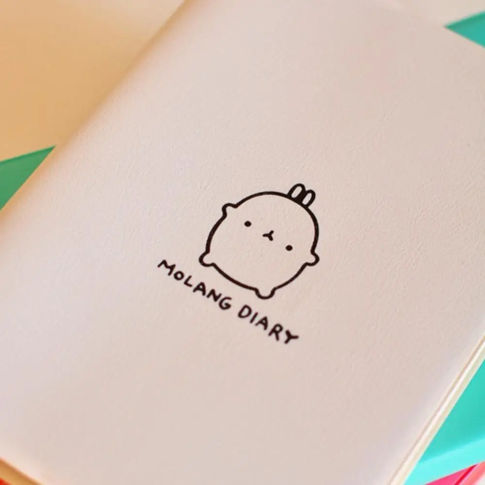 "Molang Rabbit " милый ежедневник из искусственной кожи, ежемесячный недельный планировщик, журнал органайзера, блокнот, канцелярские принадлежности, подарок