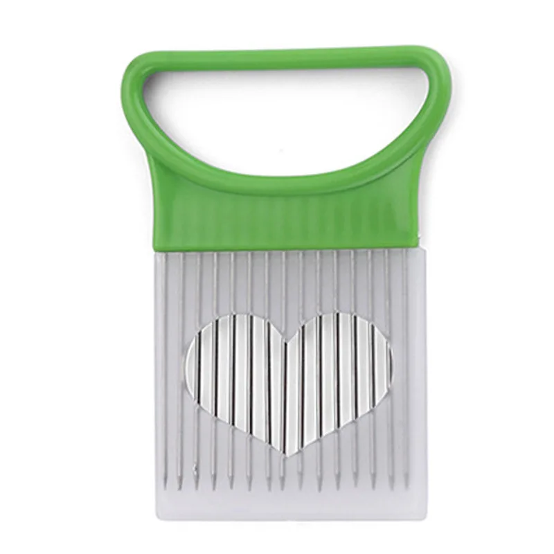 Stainless Steel Onion Needle Onion Holder Handheld Simple Slicer Fruit Vegetable Cutter Potato Kitchen Tool Bar Accessories onion slicer holder onion slicer 1PC