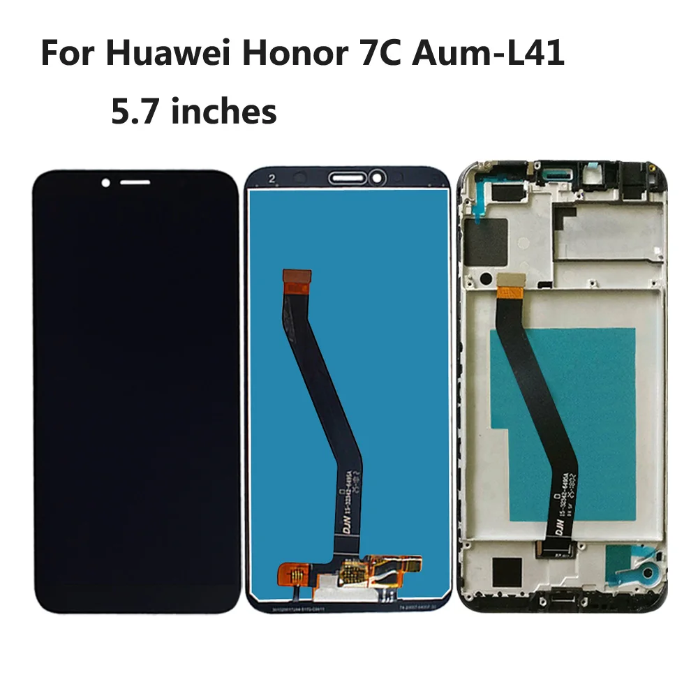 ЖК-дисплей для Huawei Honor 7C AUM-L41 5 7 дюймов полный сенсорный экран датчик в сборе рамка