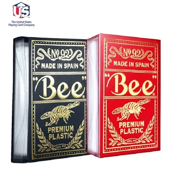 

Bee Poker Deck Bridge Size Plastic Waterproof Playing Cards USPCC Collectible Poker Magic Card Games Magic Tricks Props