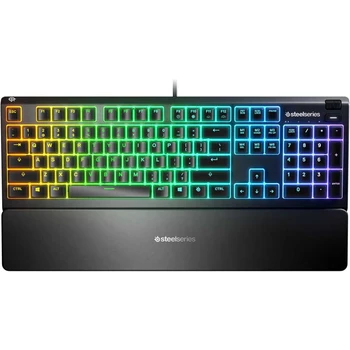 

Keyboard SteelSeries Apex 3 Ru, USB, with wrist rest, black, (64805)
