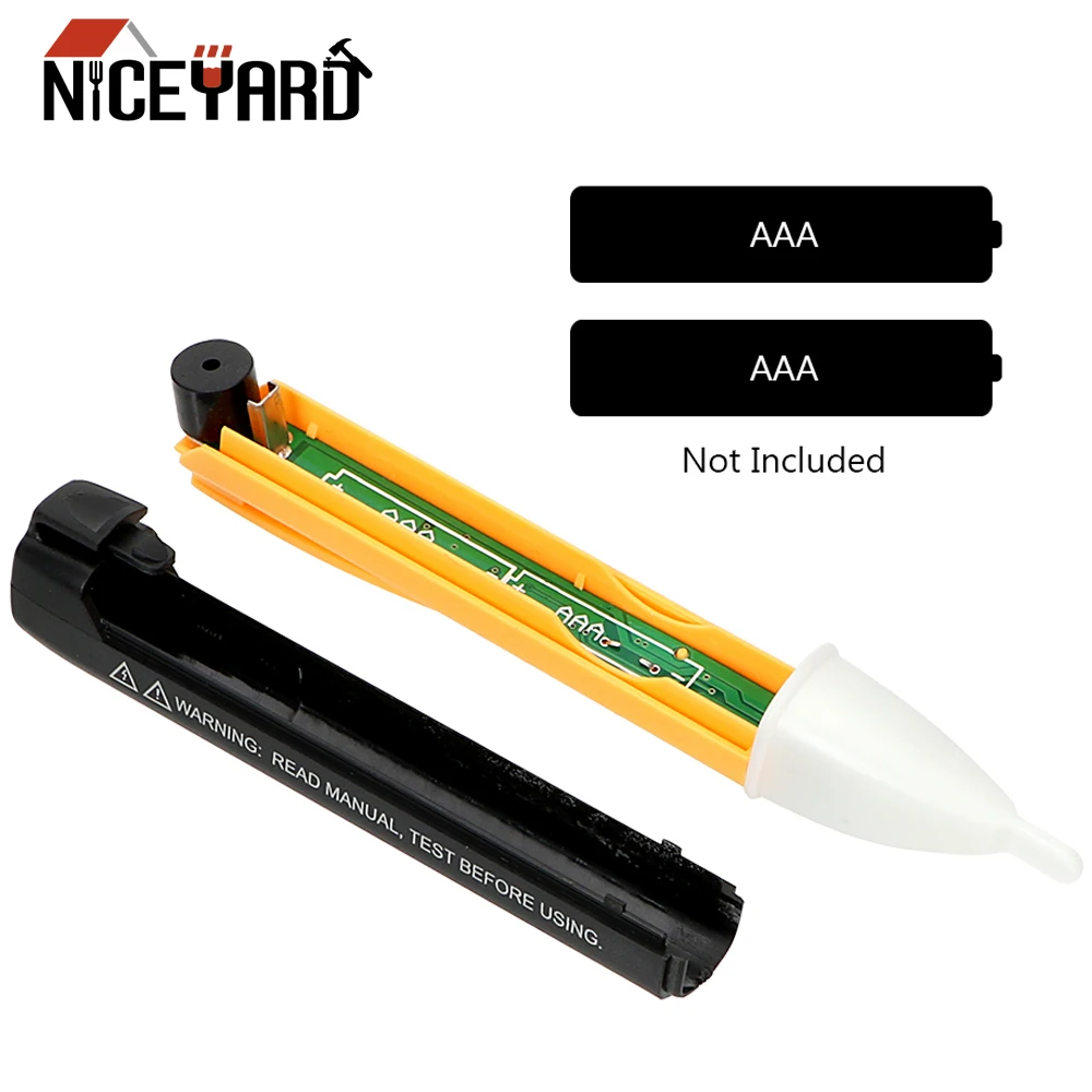 

NICEYARD Test Pencil Voltage Detectors Voltage Alert Pen Safe 90-1000V AC Non-Contact Electroscope Measuring Tool