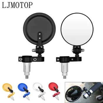 

For Honda CRF1000L AFRICA TWIN CB400SF CB190R GROM MSX125 Motorcycle 3" Round 7/8" Handle Bar End Mirrors side mirror