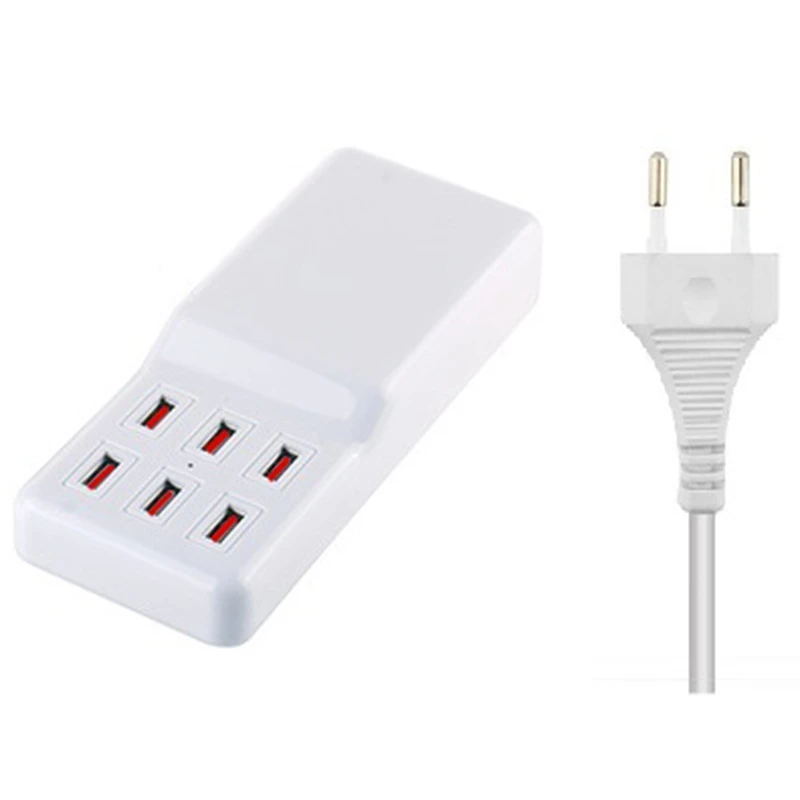 Горячее предложение! Распродажа! 6 Usb 60 Вт порт зарядное устройство для мобильного телефона планшета 2 умная настенная розетка для зарядки удлинитель адаптер питания, штепсельная вилка европейского стандарта