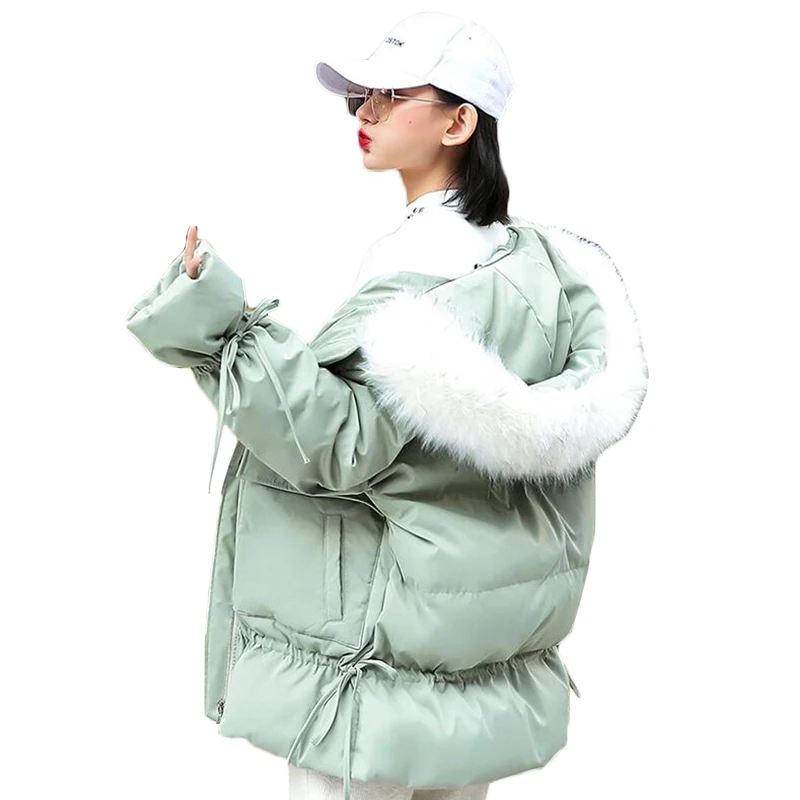 

Long Winter Jacket Women Casual With Fur Collar 2019 Winter Jacket Women Down Cotton Jacket Female Hooded Warm Cotton Coat Parka