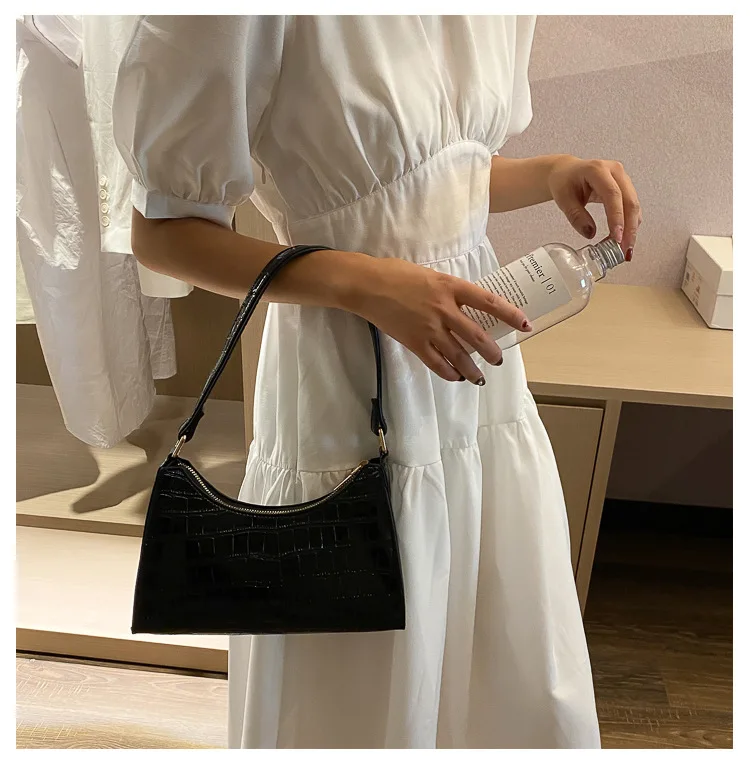 Casual Leather Women's Shoulder Bag Chain Leather Shoulder Bags Underarm  Handbags for Women Bags Sac A Main Femme Bolso Mujer shoulder bags for kid