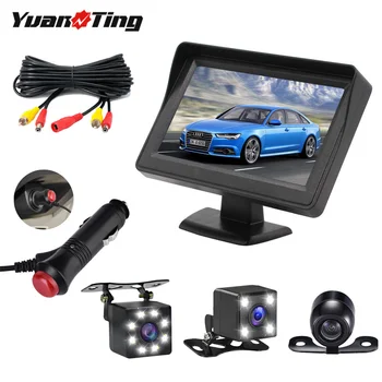 

YuanTing Night Vision HD Car Rear View Parking Guide Lines ON/Off Waterproof Reverse Auto Back Up Camera & 4.3'' TFT LCD Monitor