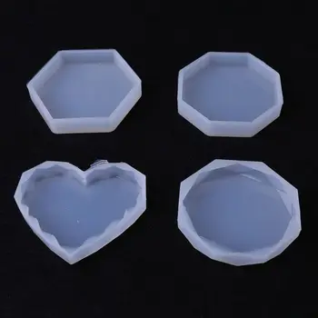 

4 Pcs/set Handmade Coaster Mold DIY Making UV Resin Crystal Epoxy Molds