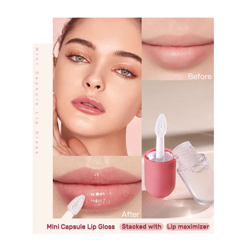 3-color Lip Gloss Capsule Design Transparent Lip Gloss Temperature-varying High-gloss Lip Gloss Moisturizing Lips Plump Lips hot 3-color Lip Gloss Capsule Design Transparent Lip Gloss Temperature-varying High-gloss Lip Gloss Moisturizing Lips Plump Lips hot