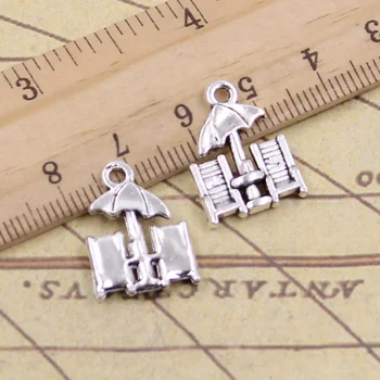

12pcs/lot Charms Beach Umbrella 20x14mm Tibetan Pendants Antique Jewelry Making DIY Handmade Craft For Bracelet Necklace