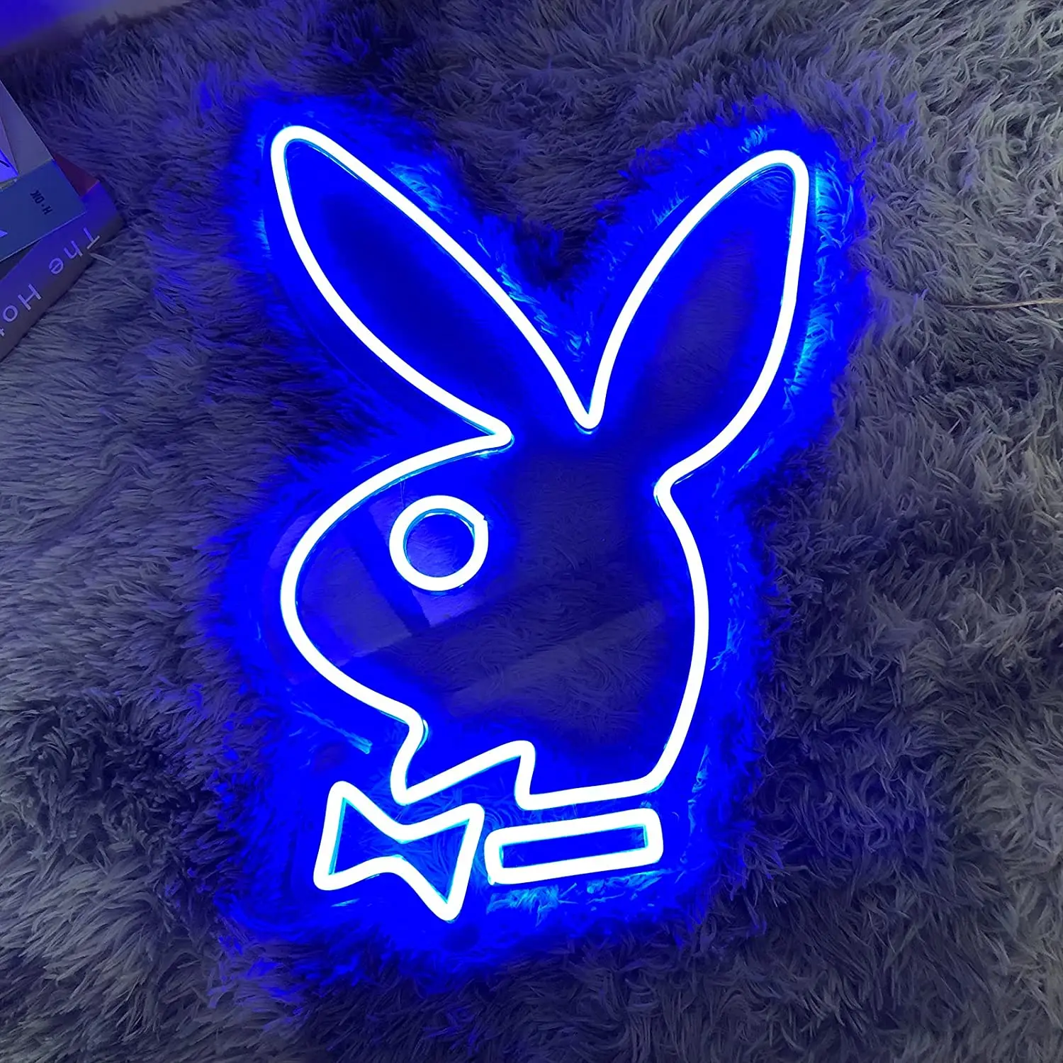 Buy Playboy Rabbit LED neon Signs Bunny Play Boy Neon Light Boyfriend  Girlfriend Decorations Bar Club Home Decor Party Room Wall Bedroom Wedding  # Couple Name Customized Salon Neon Light Sign Online