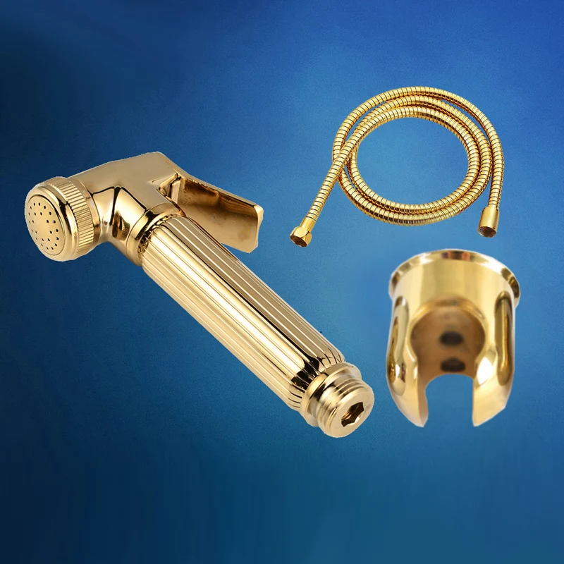 

4" Hand held Golden Bidet Sprayer Shower Women Body cleaner Irrigator Toilet spray gun