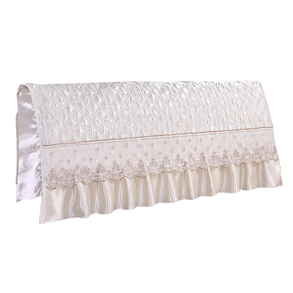 European Style Silk-like Bedroom Bed Headboard Slipcover Protector Bed Beige
