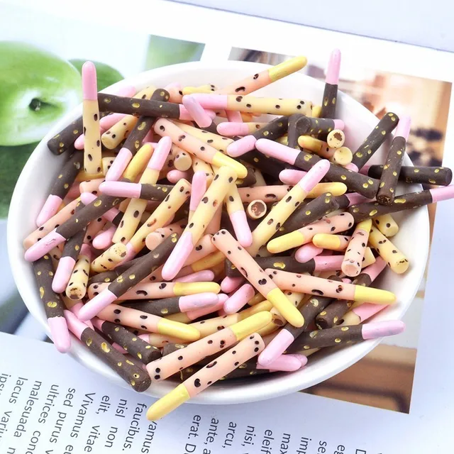 10 Pcs Doughnut Ice Cream Chocolate Candy Artificial Suger Biscuits Ornament Craft Decor Miniature Dollhouse DIY Home Decoration Chocolate bar