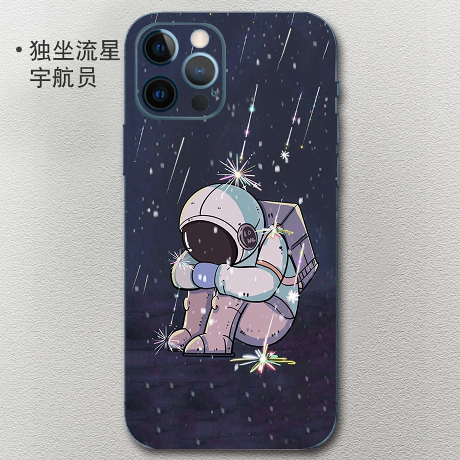 Cute Astronaut Phone Back Sticker Skins For iPhone 13 Pro Max 12 Pro Mini 11 Pro Matte Wrap Skin Cartoon Sticker Film iphone 13 pro phone case