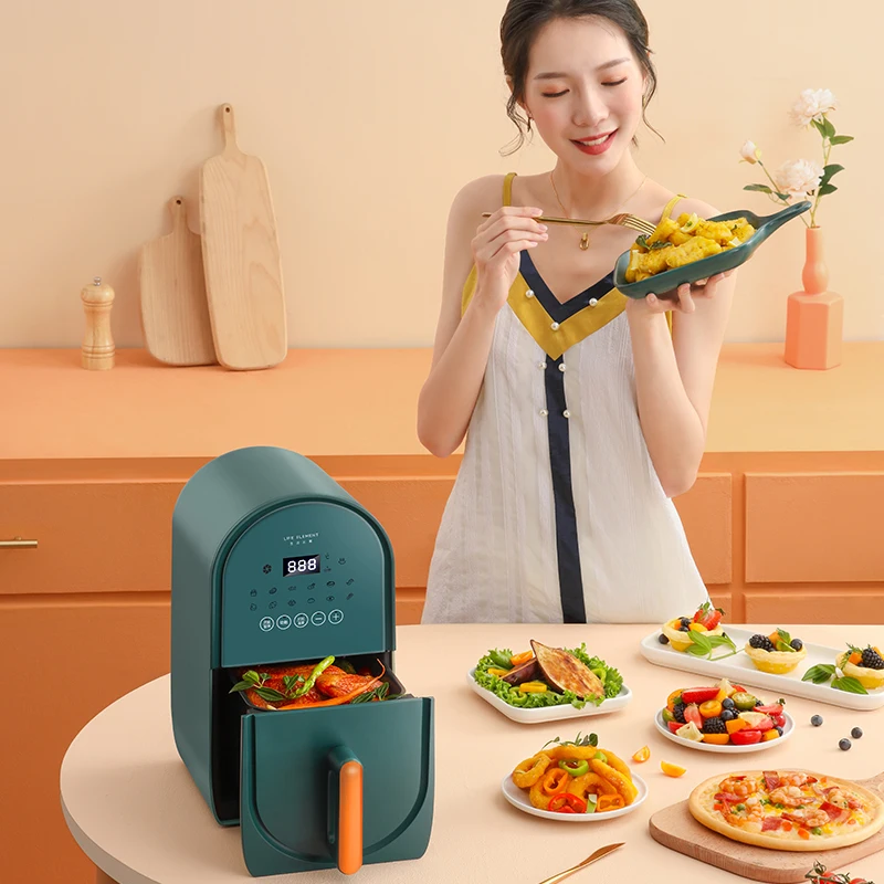 LIFE ELEMENT 12 in 1 Air Fryer,Oil-Free Deep Fryer,LCD Digital Screen to Display,Timer and Temperature Control,3L,1400W,220V - Famidy.com