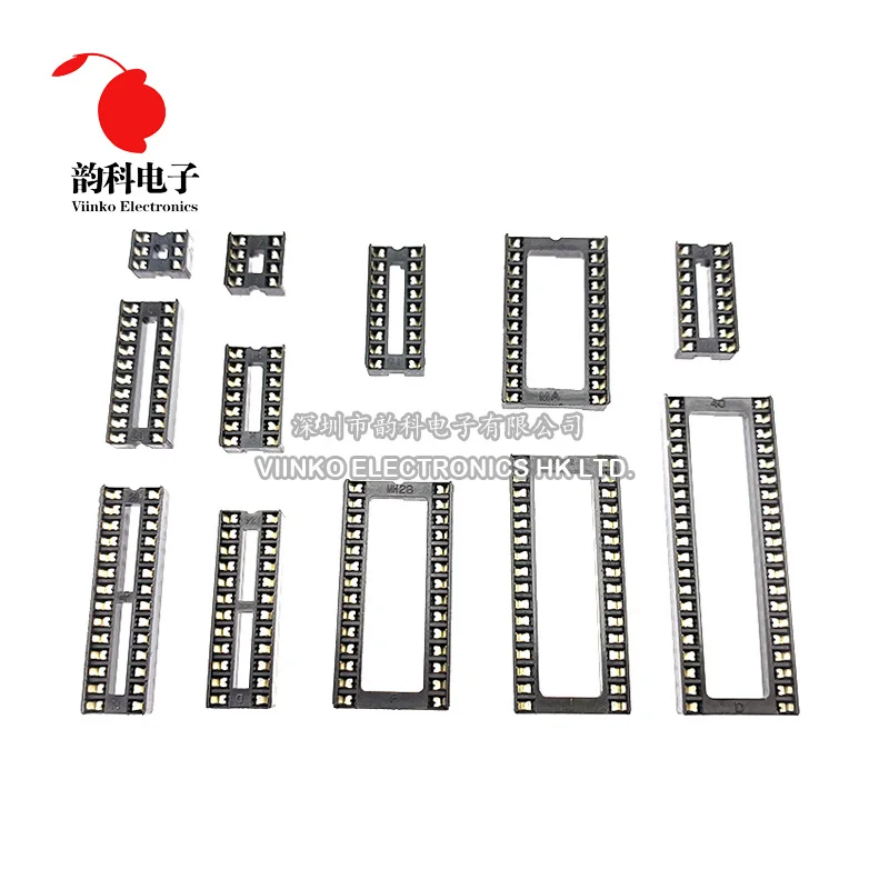 Enchufes IC DIP6 DIP8 DIP14 DIP16 DIP18 DIP20 DIP28 DIP40 pines conector DIP Socket 6 8 14 16 18 20 24 28 40 Pines, 10 piezas
