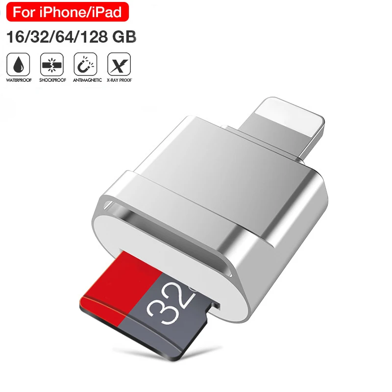 OTG адаптер Mini Micro SD TF кардридер для iOS 14 13 12 и выше система внешний памяти iPhone 11 Pro Max 8