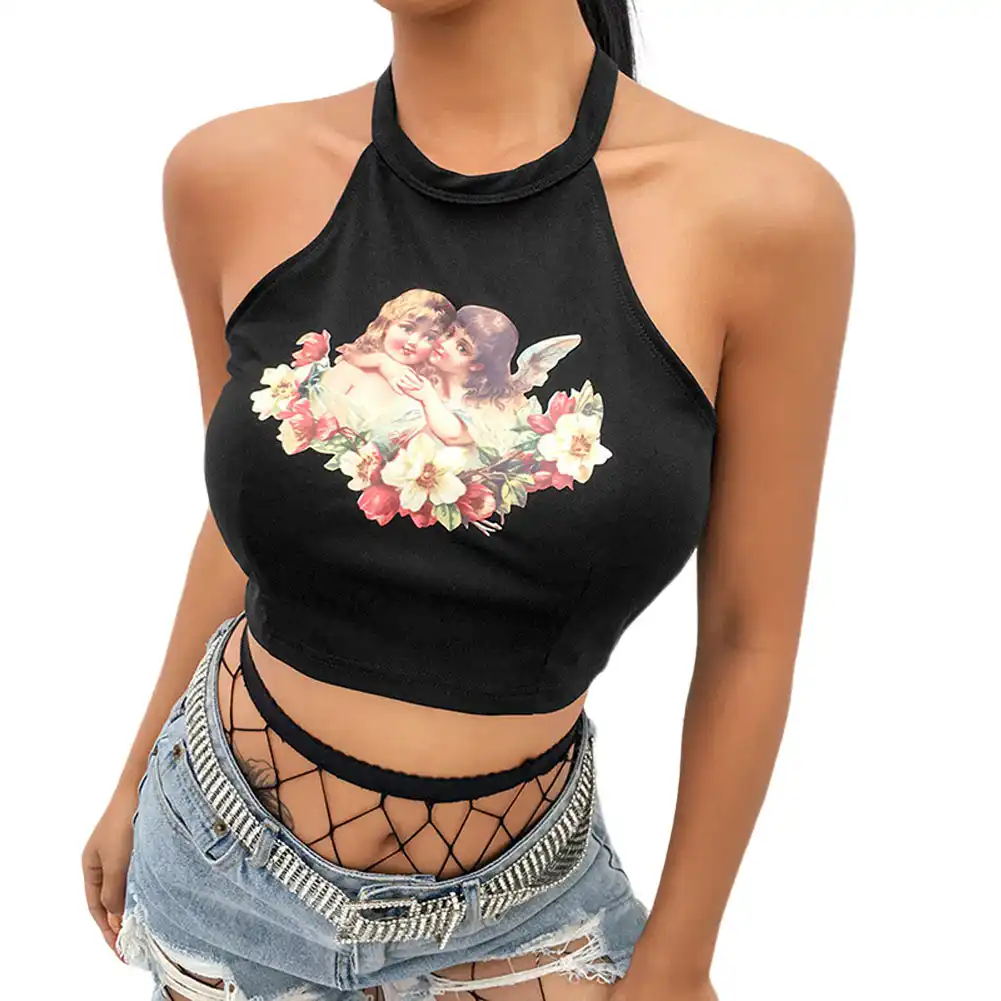 cold shoulder vest tops