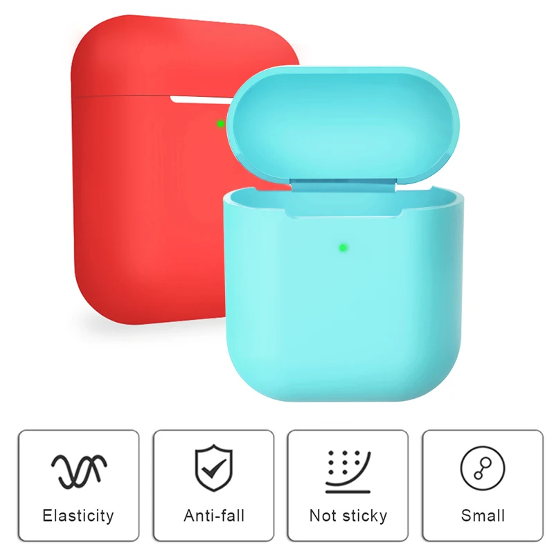 Мягкий силиконовый ударопрочный чехол для Airpods 2 Аксессуары Защитный чехол прозрачный ультратонкий держатель TPU для Apple Air Pods