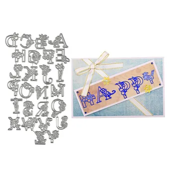 

DiyArts Floral Letter Alphabet Metal Cutting Dies Card Making Paper Album Craft Stencil Templates Embossing Decorative Supplies