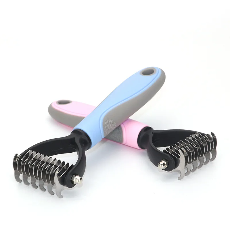Portable Detangle Dog Comb Double Sides Hair Remover Brush Dog Comb Groom Long Hair Szczotka Dla