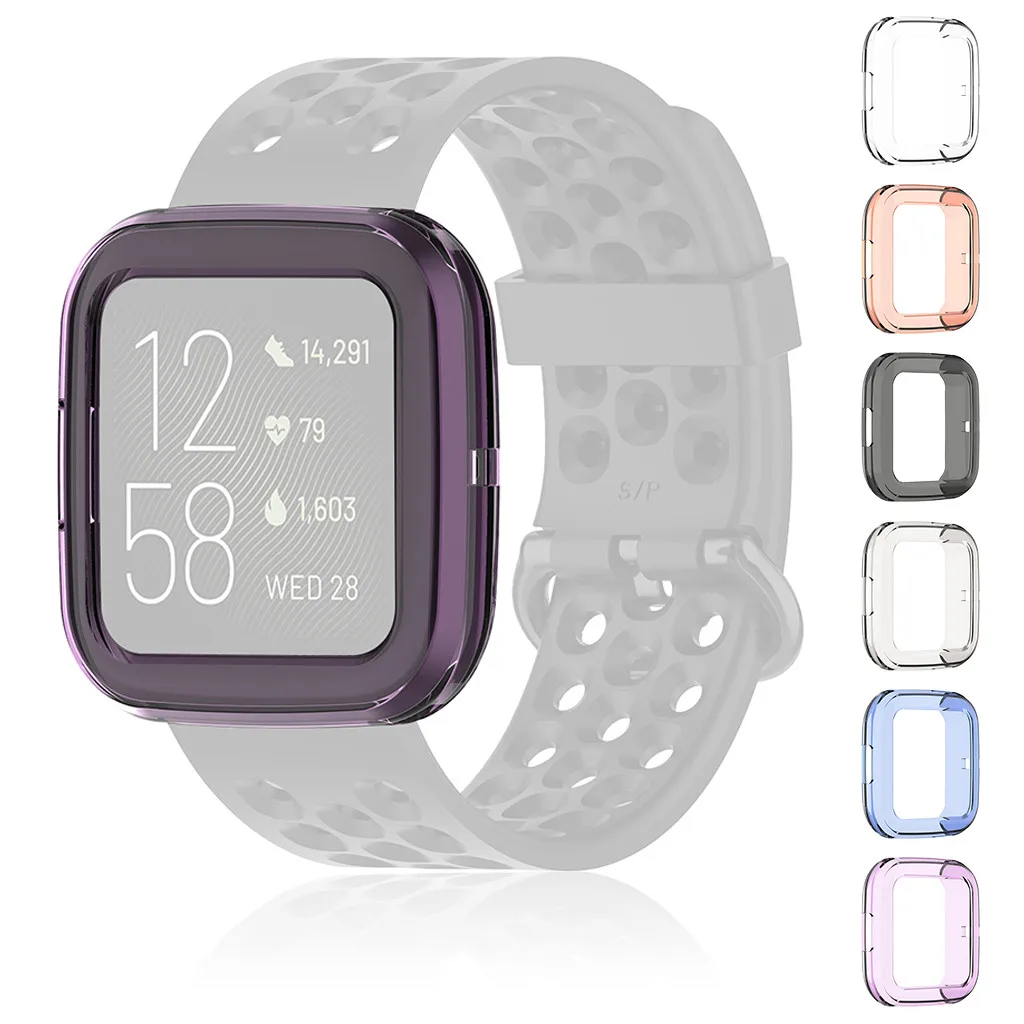 Мягкий ультратонкий прозрачный защитный чехол из ТПУ для браслета Fitbit versa 2