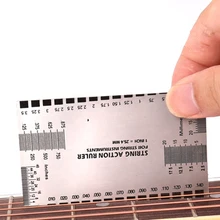1 pçs corda de ação acessórios da guitarra calibre régua baixo mandolin luthier ferramentas para instrumentos cordas