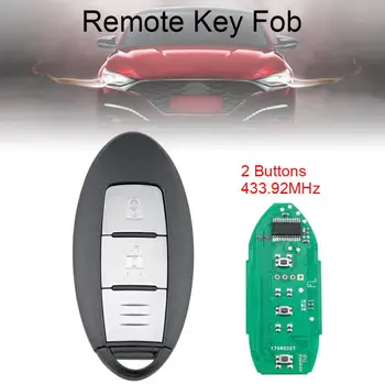 

433.92MHz 2 Buttons Universal ABS + Metal Smart Car Remote Key with 4A Chip Fit for NISSAN Qashqai X-Trail
