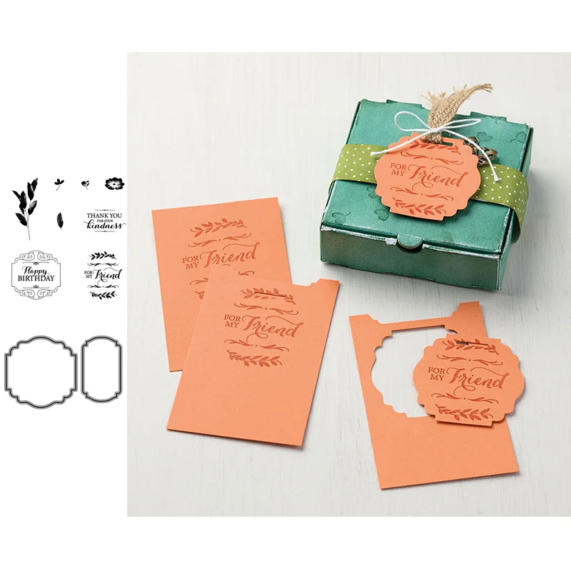 

JC Rubber Stamps and Cutting Die Scrapbooking Happy Birthday Thank You Letters Craft Stencil Card Make Album Sheet Decoration