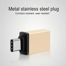 Мини-usb 3,1 type-C кабель адаптер для USB 3,0 алюминиевый сплав OTG конвертер для всех тип-c мобильных телефонов планшетных ПК OC