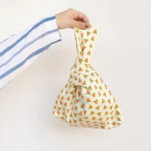 Новые милые летние хлопковые сумки с фруктовым принтом, модные сумки-тоут, портмоне, сумки для ключей