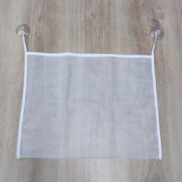 Baby Bath Toys Cute Duck Frog Mesh Net Toy Storage Bag Strong Suction Cups Bath Game Bag Bathroom Organizer Water Toys for Kids Single Grid