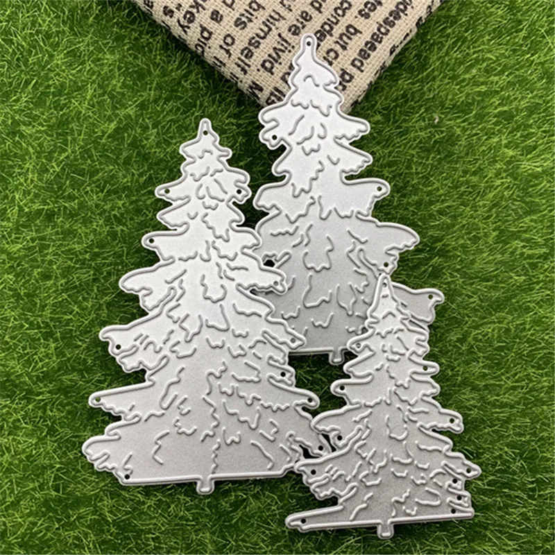 3 Рождественская елка металлический Трафаретный вырубной штамп для скрапбукинга