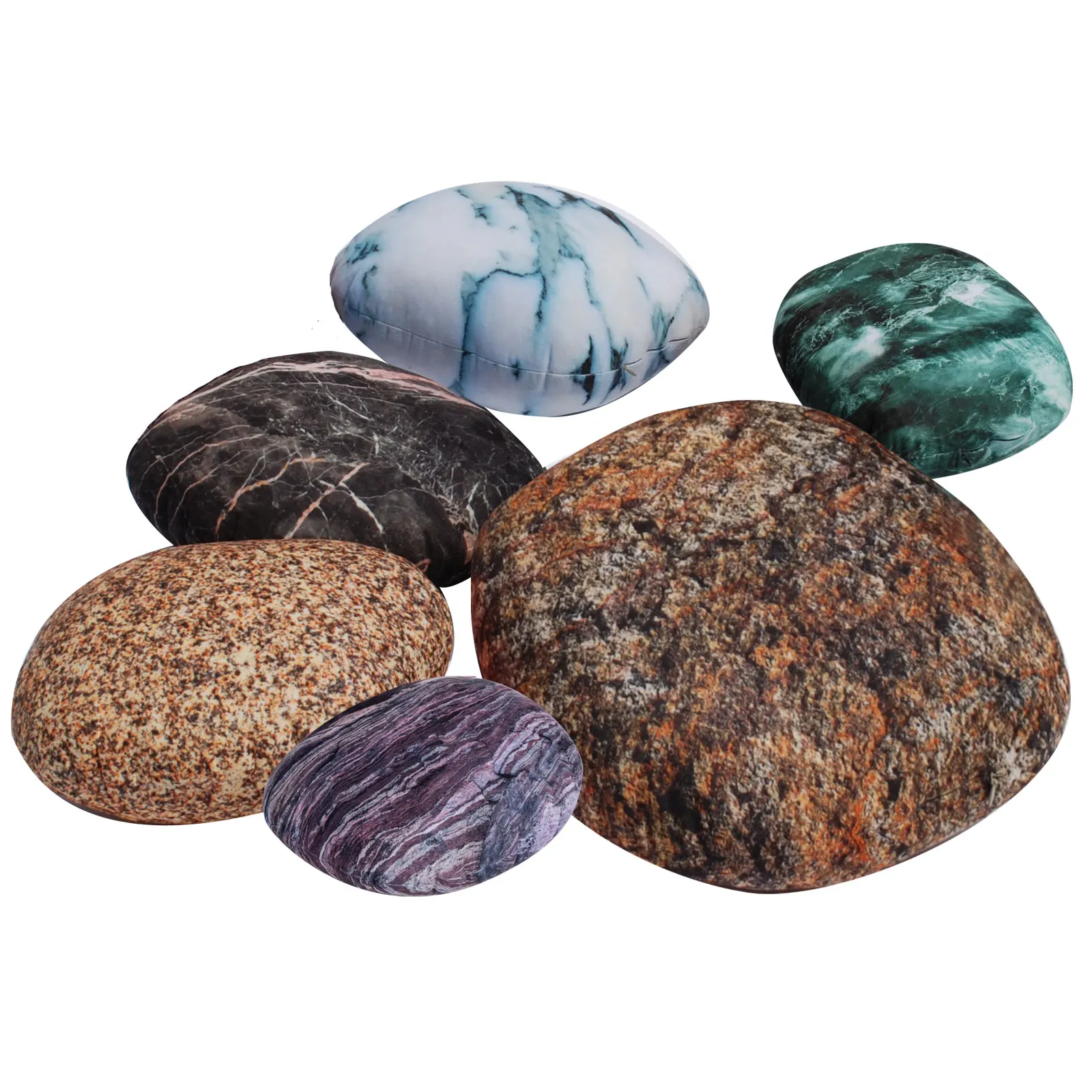 Pebble Pillows Decorative Rock Cushions 