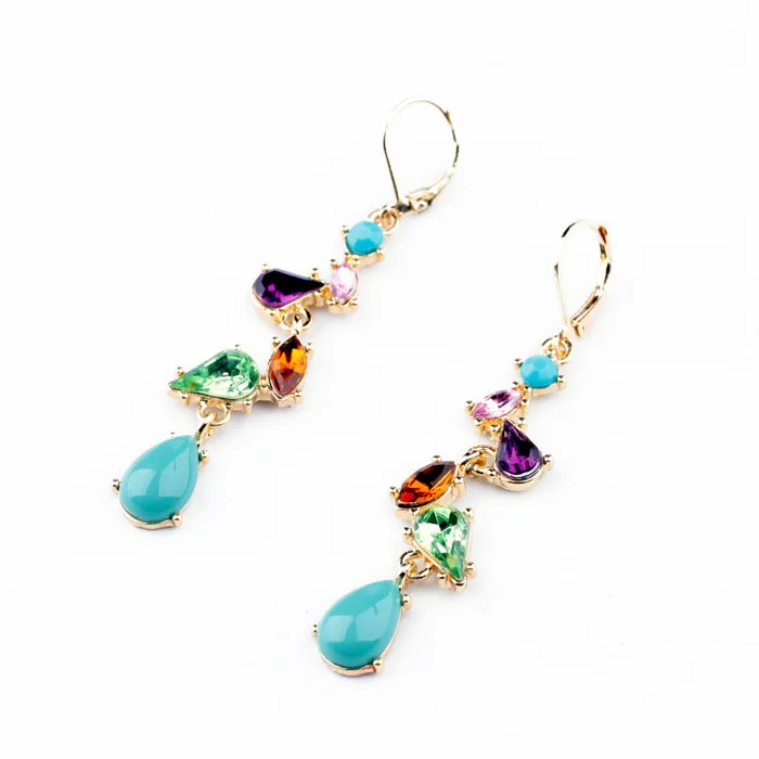 

Fresh water drop earrings female simple wild personality creative alloy earrings Japanese and Korean version ins girl ea