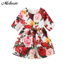 Melario/летнее платье для маленьких девочек; брендовые Детские осенние платья для девочек; одежда с цветочным рисунком; детское рождественское платье принцессы; vestidos