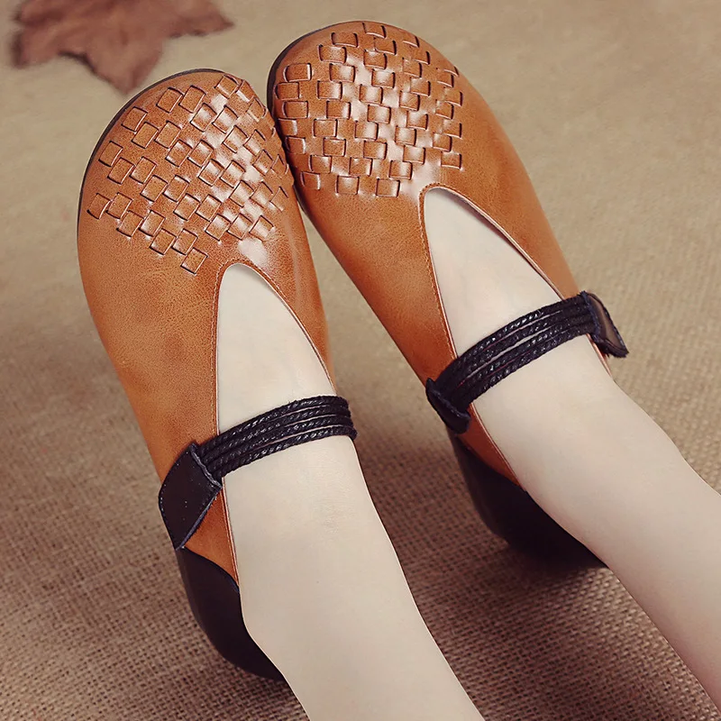 

Туфли женские из натуральной кожи, мягкая подошва, без застежки, удобные, ручная работа, лоферы, плоская подошва, повседневная обувь, весна