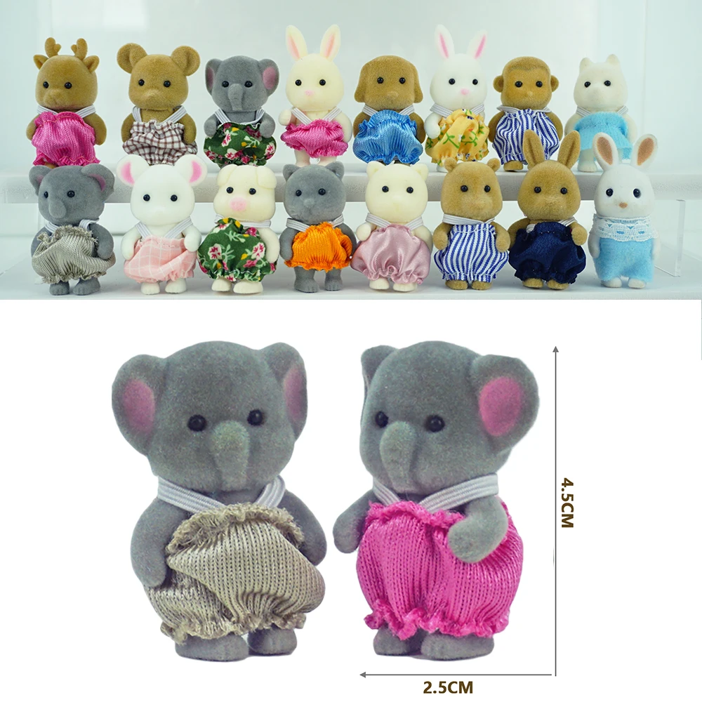New Children Toys DollHouse Accessorie 1/12 Girls Games Forest Animal Home Miniature Doll 3 Inch Diy  Collectible Toys For Girls 5