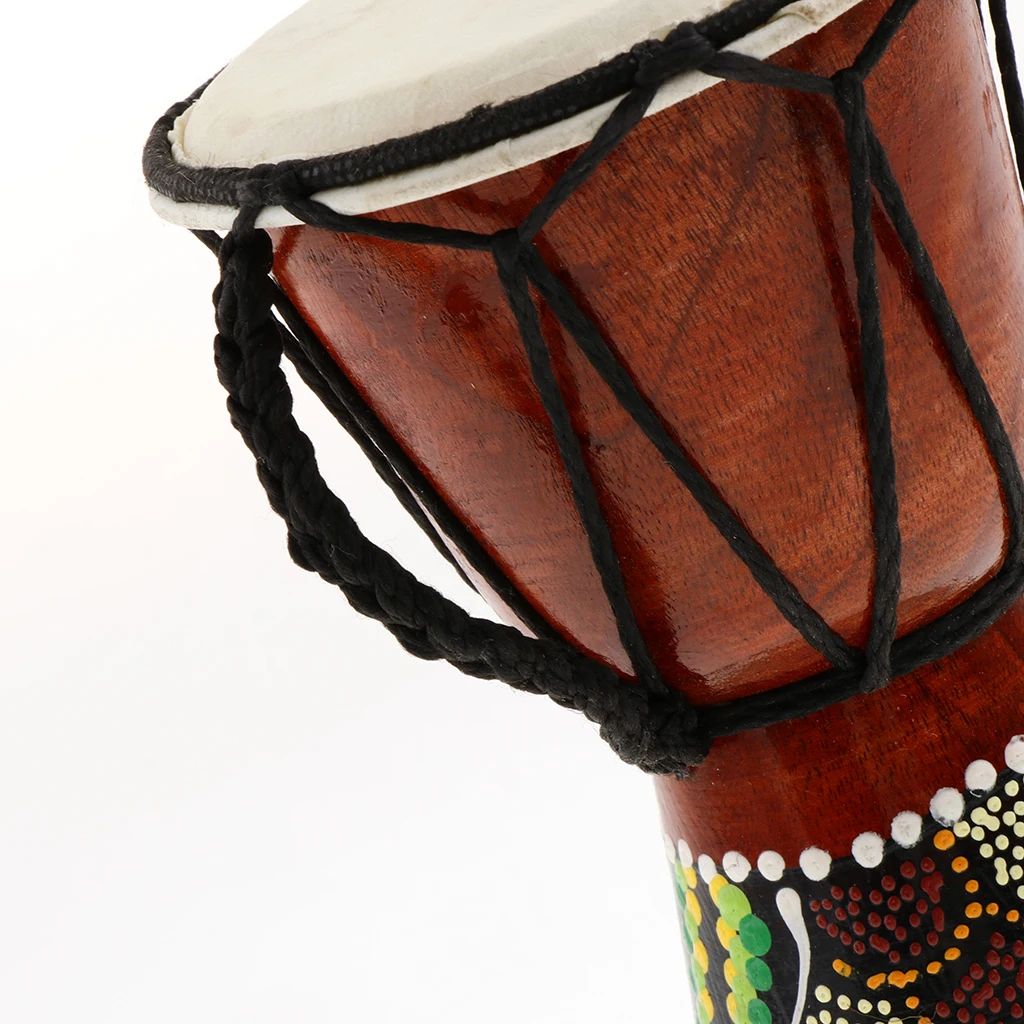 Professional African Djembe Drum Classic Painting Wooden Musical Instrument