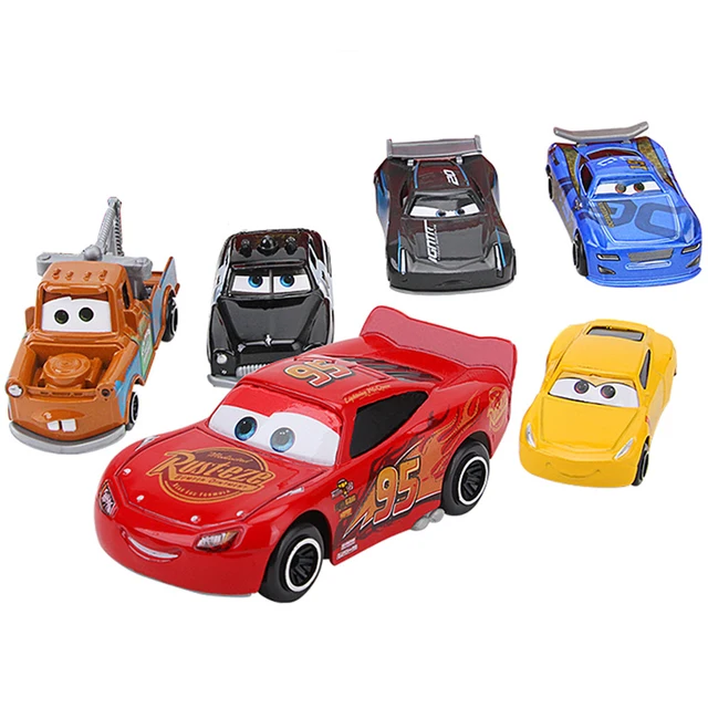 Original Disney Pixar Car 3 Lightning McQueen Jackson Storm Mack Uncle Truck Set 1:55 Diecast Metal Car Model Toy Christmas Gift 4