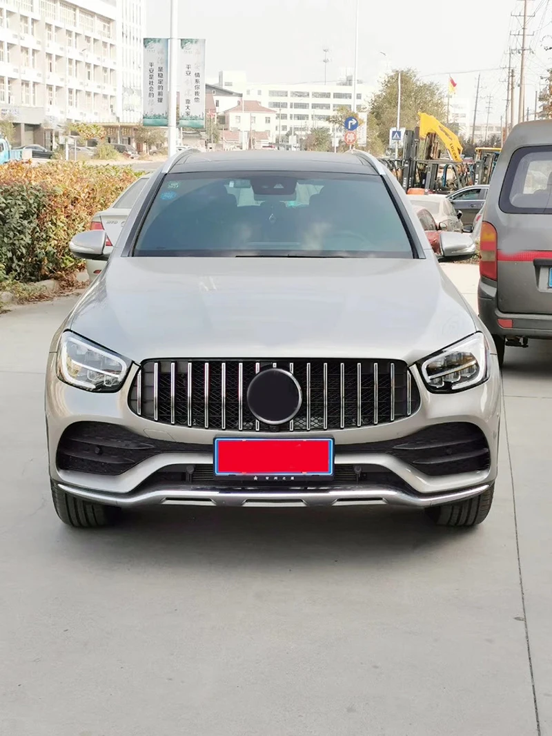 Передний бампер гоночная решетка для benz GLC X253 гриль GLC260 GLC200 GLC300 ABS решетки черный серебристый