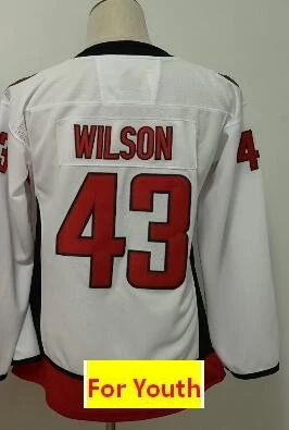 Все Прошитые Молодежные Детские трикотажные изделия TJ Oshie ALEKSANDER Ovechkin Tom Braden Holtby Nicklas Backstrom Evgeny Kuznetsov - Цвет: Серый