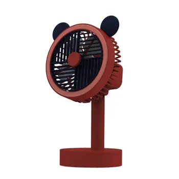

W2 Cartoon Desktop Turntable Desktop Fan With Light Home Office Desk Speed Adjustable Air Cooler Outdoor