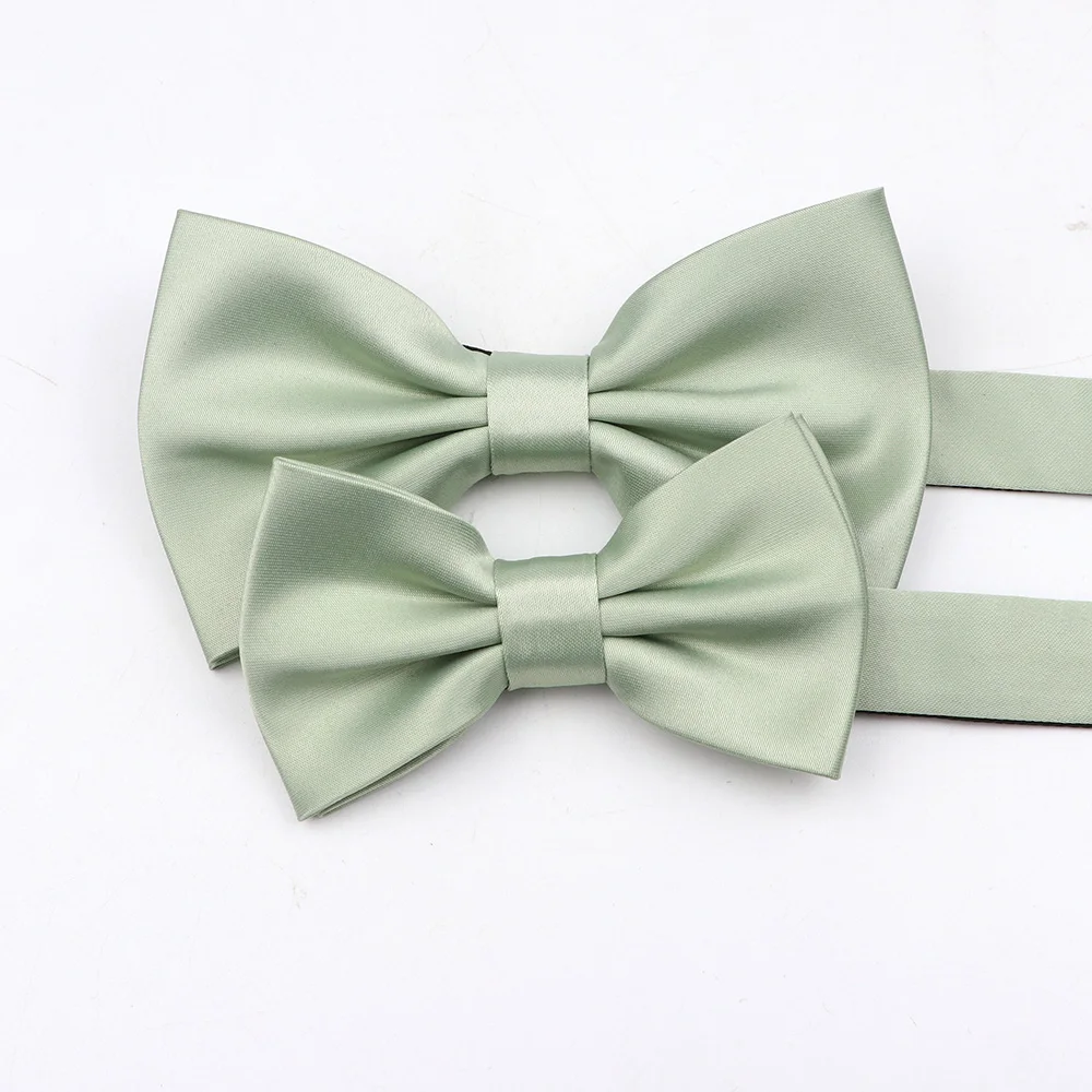 29 Colors Solid Fashion Bowties Groom Men Kids Formal Colourful Parent-Child Bowtie Set Butterfly Wedding Bow Tie Accessory Gift