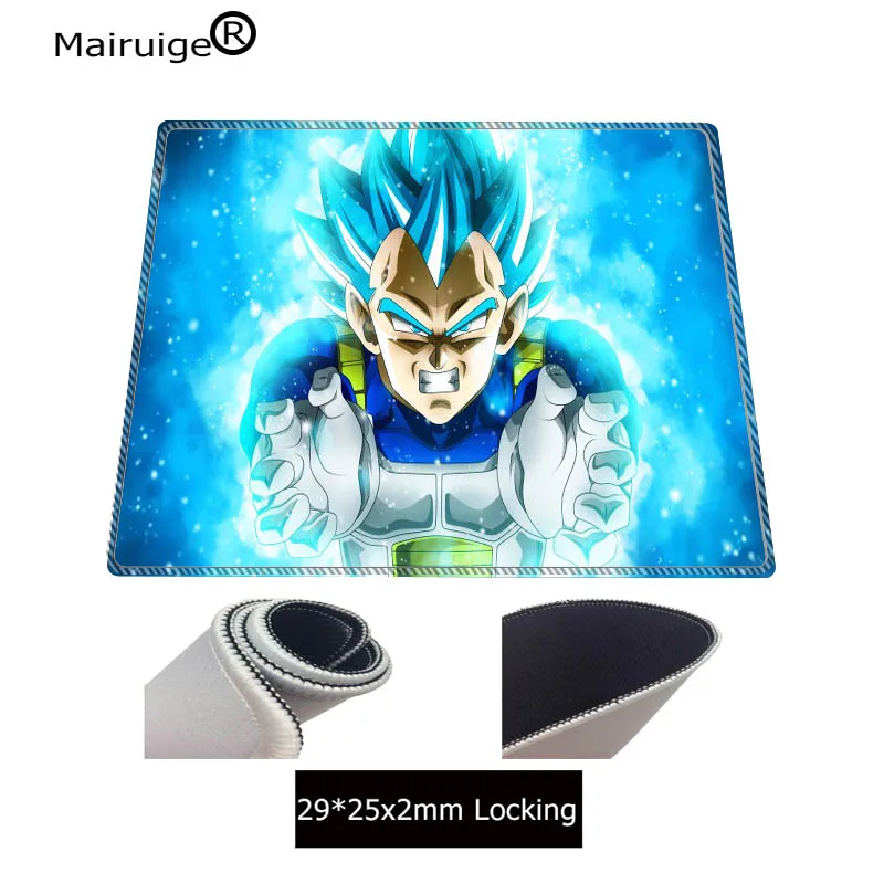Очень большой коврик для мыши Dragon Ball Z, коврик для мыши, противоскользящий, натуральный каучук, игровой коврик для мыши с запирающимся краем